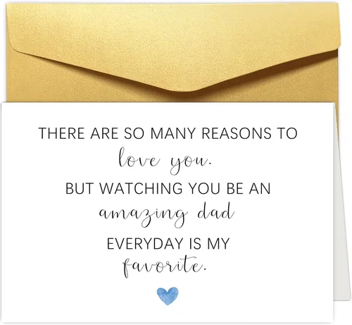 Dulce tarjeta del día del padre para marido, novio, tarjetas del día del padre, regalos de esposa, Watching You Be An Amazing Dad Is My Favorite