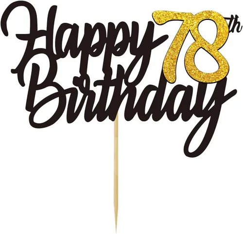 Miniatura 85 de Decoración para tarta de cumpleaños número 24 con purpurina para 24 años, decoraciones de cumpleaños de 24 años, decoraciones doradas para tartas