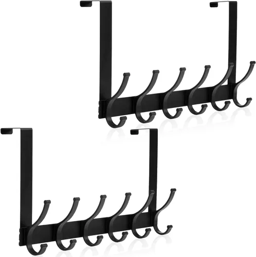 Miniatura 9 de Optish Ganchos sobre la puerta, ganchos para colgar en la puerta, toalleros sobre la puerta para baño, perchero de puerta para toallas, ganchos