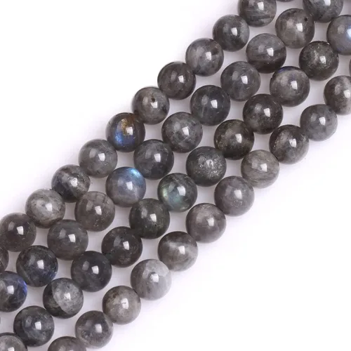 Miniatura 146 de GEM-Inside Cuentas sueltas de amatista natural de 14 mm, gemas de cristal redondo, piedra de energía para hacer joyas, 15 pulgadas Amatista oscura