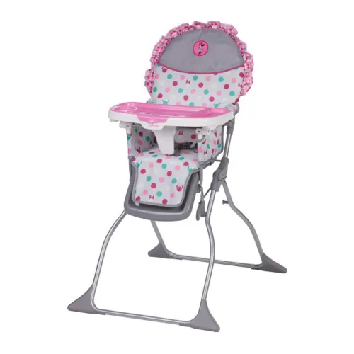 Miniatura 7 de Disney Baby Minnie Mouse - Trona plegable para bebé, silla alta plegable simple con bandeja de 3 posiciones, Garden Delight