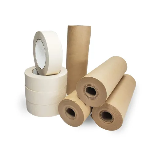 Miniatura 15 de IDL Packaging Juego de papel de enmascaramiento y cinta, papel marrón de 18 pulgadas x 60 yardas (6 rollos) y cinta blanca de 1.41 pulgadas x 60