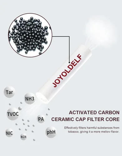 Miniatura 2 de Joyoldelf Filtros de tubo de 0.354 in - 60 filtros de carbono para pipa de tabaco con experiencia de fumar superior prémium