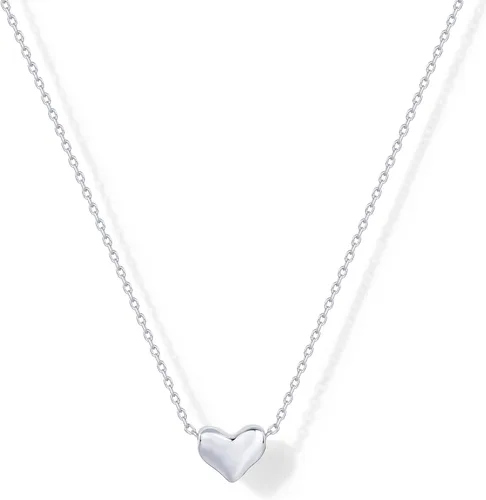 Miniatura 8 de PAVOI Collar de corazón chapado en oro de 14 quilates con circonita cúbica Bonitos collares con colgante de amor delicado para mujer