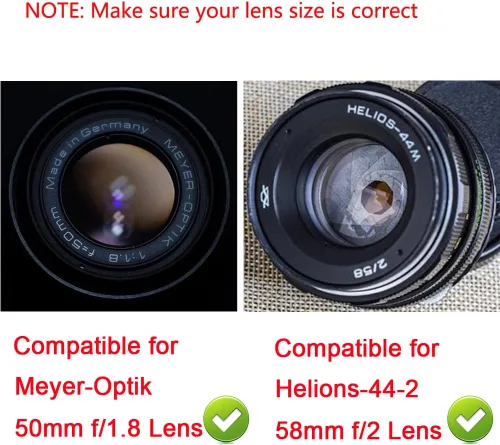 Miniatura 2 de Tapa del cuerpo de la cámara M42 y cubierta de lente trasera compatible con lente Carl Zeiss JENA Flektogon 1.378 in F2.4, compatible con lente