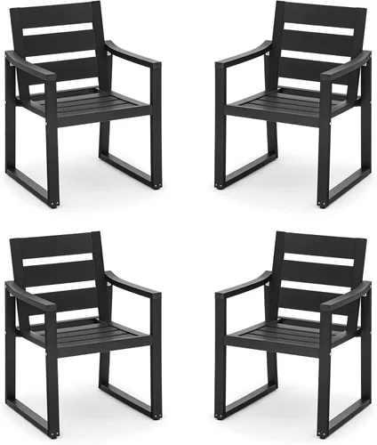 Miniatura 27 de Cozyman HDPS Sillas de comedor al aire libre, 350 libras, sillas de comedor de patio con reposabrazos, sillas de cocina al aire libre para todo