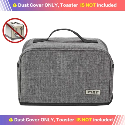 Miniatura 3 de Funda HOMEST para tostadora con bolsillos compatible con Cuisinart de 2 rebanadas, puede contener cuchillo esparcidor de mermelada y pinzas