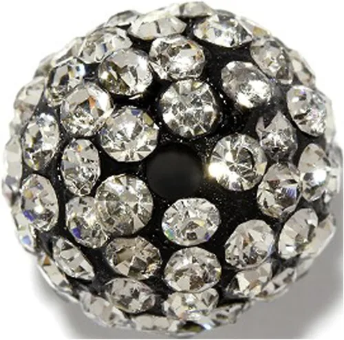 Miniatura 33 de RUBYCA Pave - Cuentas de arcilla de cristal checo para joyería Shamballa (20 unidades, 0.472 pulgadas, morado claro)