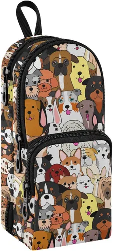 Miniatura 17 de Bolsa de lápiz colorida Bolsa de lápices duradera Caja organizadora Casos de papelería Estuche para lápices Estuche de pluma Colorido