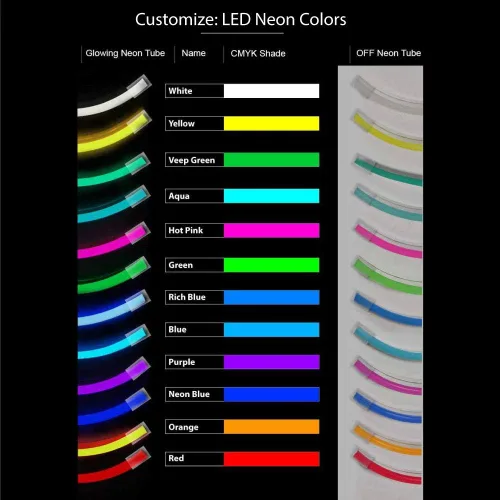 Miniatura 4 de Letrero de neón LED blanco psíquico con línea azul de 5.9 in de alto x 15.0 in de ancho – pulgadas de fondo acrílico de corte cuadrado negro