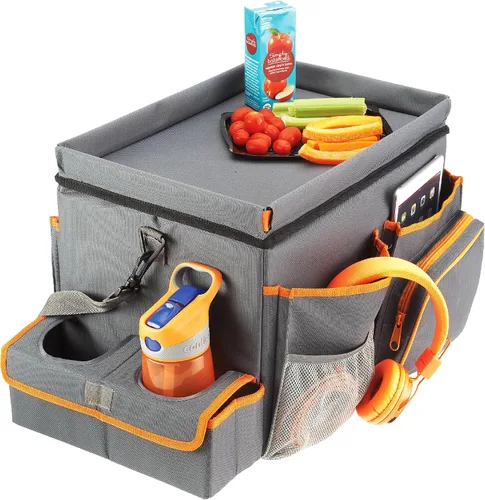 Miniatura 8 de High Road CarHop - Organizador de asiento delantero para automóvil con soporte para tazas, bandeja para asiento del pasajero y compartimento