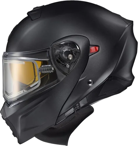 ScorpionEXO GT930 - Casco modular de moto de nieve de aventura para clima frío con caja de respiración y bolsillos para altavoces listos para