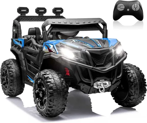 Miniatura 12 de ANPABO Juguetes de paseo de 24 V para niños grandes con control remoto, motores de 4 x 75 W, máximo 4.5 MPH, conmutable 4WD/2WD, 4 amortiguadores