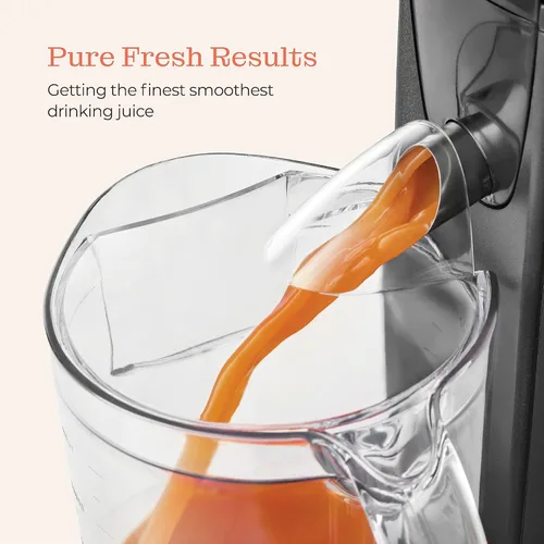 Miniatura 4 de Peach Street Exprimidor centrífugo de 700 W, extractor de jugo, alimentador de 3 pulgadas de ancho para frutas enteras, verduras, con filtro de Negro