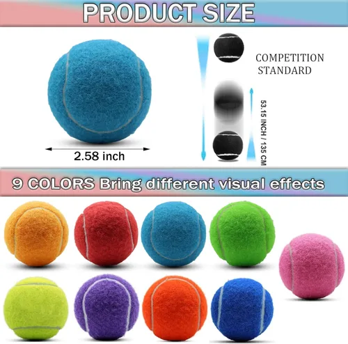 Miniatura 4 de SHYUJAJIE Tennis Balls, 20 Pack Training Tennis Balls,High Elasticity Practice Tennis for Beginner, Exercise Playing Balls for Pet Dog Azul claro