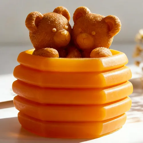 Miniatura 7 de Paquete de 5 velas cilíndricas de resina de bola de burbujas ligeras y molde de resina, moldes de silicona de fundición de resina para decoración