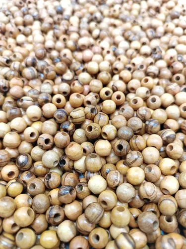 Miniatura 3 de ZULUF Cuentas de madera de olivo de 0.315 in de Jerusalén – Cuentas de madera redondas naturales para la fabricación de joyas (60 unidades) a granel