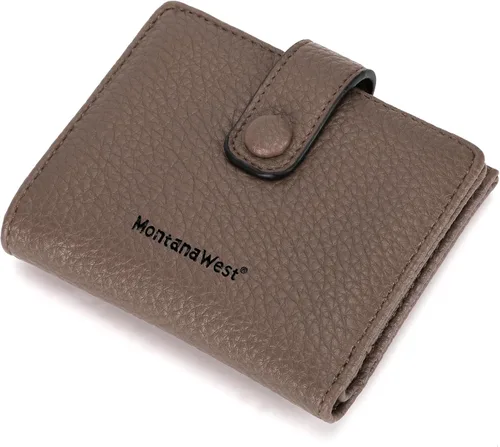Miniatura 5 de Montana West Cartera para mujer con bloqueo RFID y bolsillo para monedas con cremallera, B Caqui