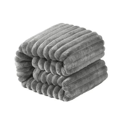 Miniatura 24 de NTBAY Manta de franela de felpa para bebé, manta suave y cálida para niños pequeños con textura a rayas para cochecito, cuna, viajes, 30 x 40 Negro
