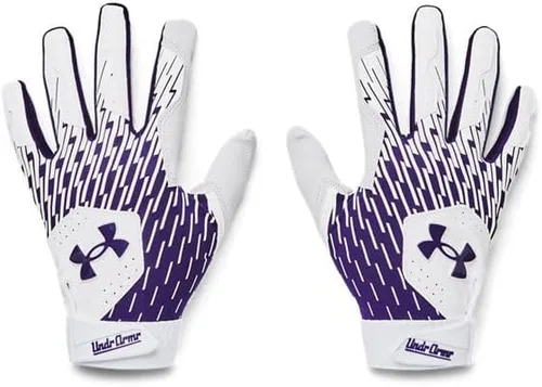 Miniatura 19 de Under Armour Guantes de béisbol Clean Up para hombre (100) blanco / plata metálica / plata metálica