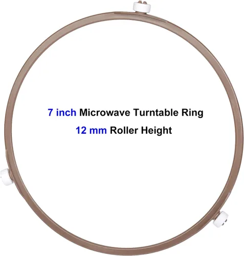 Miniatura 8 de Anillo giratorio de microondas de 7 pulgadas con rodillos de 0.472 in, soporte de bandeja para horno de microondas, anillo de rodillo giratorio
