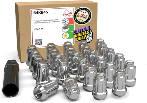 Miniatura 21 de Wheel Accessories Parts 20 piezas de 0.472 in 1.50 12 x 1.50 rosca para automóvil de 1.38 pulgadas de largo, tuerca negra para muchos automóviles
