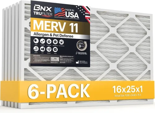 Miniatura 43 de BNX TruFilter - Filtro de aire MERV 11 de 18 x 20 x 1 pulgadas (paquete de 6) – Fabricado en Estados Unidos – Defensa contra Alérgenos Filtro