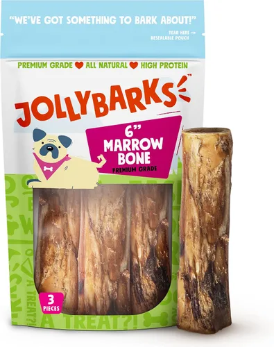 Huesos de médula para perros (paquete de 3), huesos de perro de larga duración para perros grandes, hueso de médula de 6 pulgadas, hueso de carne