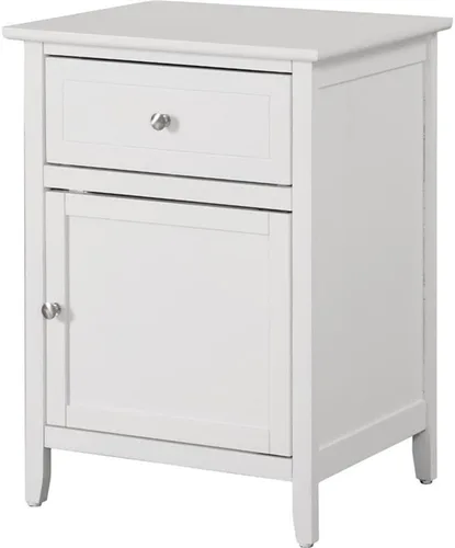 Miniatura 10 de Glory Furniture Izzy Mesita de noche de madera maciza con 1 cajón/1 puerta, color amarillo