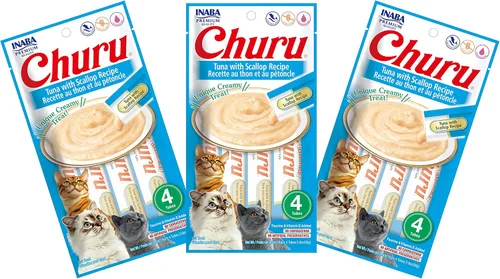 Miniatura 27 de INABA Churu - Golosinas naturales para gatos, puré para lamer (receta de pollo con cangrejo, 4 tubos)