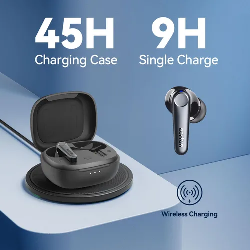 Miniatura 6 de Auriculares EarFun Air Pro 3 con cancelación de ruido, sonido adaptativo Qualcomm® aptX™, 6 micrófonos CVC 8.0 ENC, auriculares Bluetooth 5.3