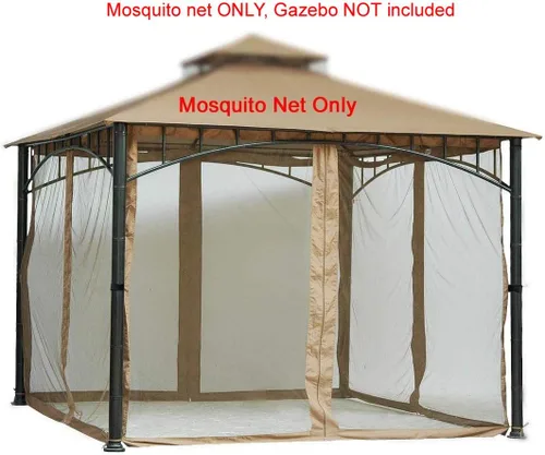 Miniatura 5 de Westcharm Mosquitera de repuesto universal de 10 x 10 pulgadas, juego de 4 paneles (solo mosquitera de Gazebo)