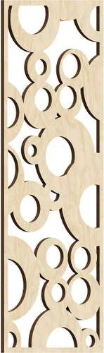 Miniatura 72 de Farwell Paneles de pared decorativos de madera con calado, 13 3/8 pulgadas de ancho x 34 3/8 pulgadas de alto x 1/4 de alto, roble rojo rojo