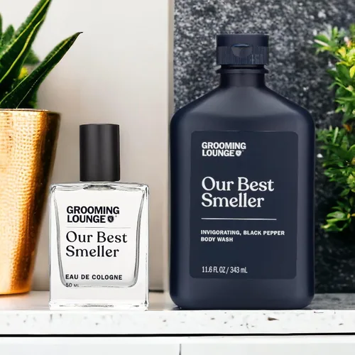 Miniatura 8 de Grooming Lounge Our Best Smeller Body Wash - Exfoliante de ducha hidratante y aclarante de viaje, fragancia fresca, clásica, suave de acai, aloe