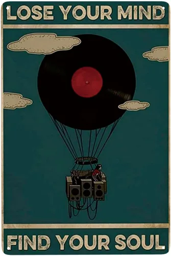 Syiomlis Póster vintage con texto en inglés «Lose Your Mind Find Your Soul» («Lose Your Mind Find Your Soul»)