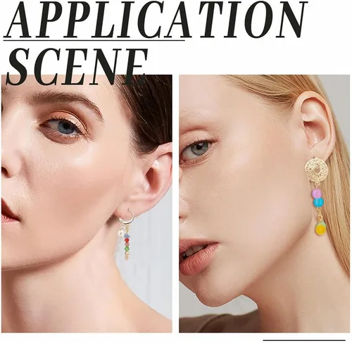 Miniatura 3 de PH PandaHall Aretes de aro chapados en oro de 18 quilates, 12 piezas de aretes de latón, pequeños aretes de oro con lazo para mujer, aretes de Oro