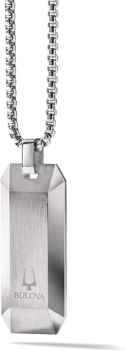 Miniatura 2 de Bulova Jewelry Men's Precisionist Diamond Pendant Necklace with Box Chain