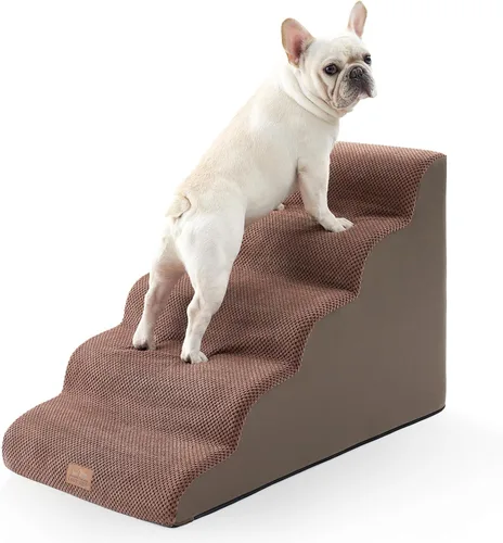Miniatura 11 de COZY KISS Escaleras anchas para perros pequeños de 15.7 pulgadas de alto, escalón para mascotas para cachorros, gatos mayores, rampa curva