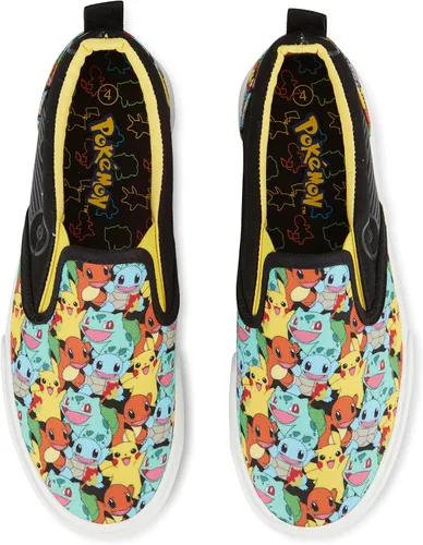 Miniatura 2 de Pokemon Zapatos sin cordones Pikachu para niños, tenis sin cordones Pikachu para niños, tenis sin cordones de lona Pikachu Charmander Bulbasaur