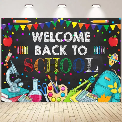 Miniatura 15 de Telón de fondo de pizarra negra para el regreso a clases, fondo de fotografía para el primer día de escuela, accesorios para cabina de fotos