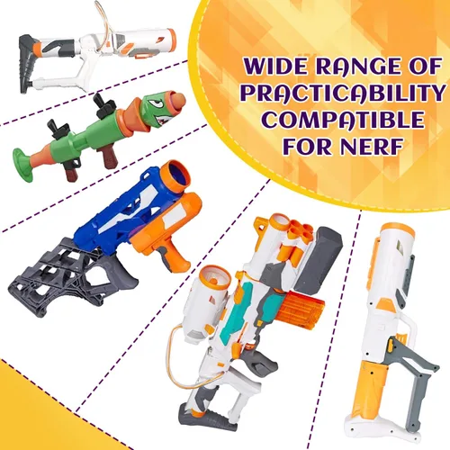 Miniatura 3 de BOROLA Lanzador de cohetes de espuma relleno de misiles compatible con Nerf N-Strike Elite Series