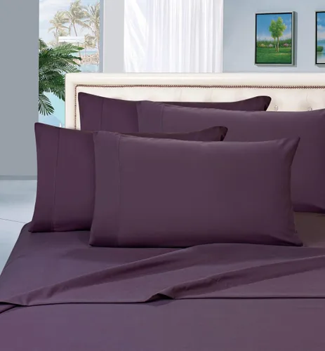 Miniatura 7 de Elegant Comfort Juego de sábanas de lujo de 6 piezas de calidad egipcia de 1500 hilos, resistente a las arrugas y a la decoloración, tamaño Blanco