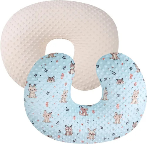 Miniatura 10 de Juego de fundas para almohada de lactancia con puntos, paquete de 2, fundas para almohada de lactancia, ultra suaves, compatibles con almohada Gris