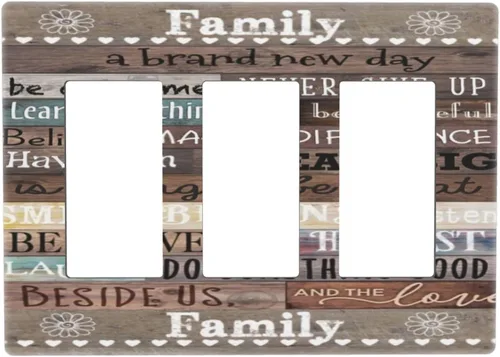 Miniatura 35 de Placa de pared eléctrica de 1 gang sin dispositivo en blanco, bohemio naranja vintage años 70 60s beige amanecer puesta de sol mediados de siglo