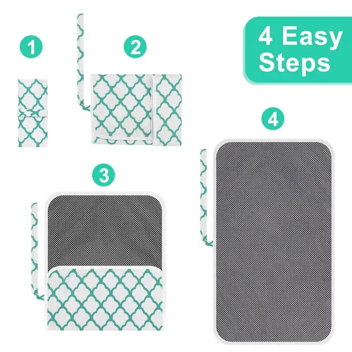 Miniatura 6 de Accmor Cambiador de pañales portátil, impermeable, plegable, cambiador de bebé para viajes, regalos de registro de baby shower