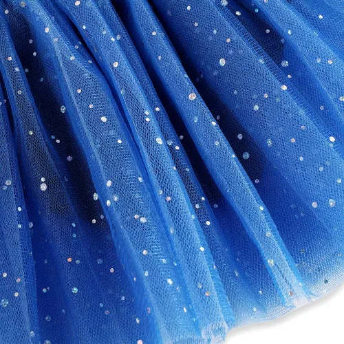 Miniatura 7 de EQSJIU Leotardo de ballet de manga larga con falda tutú para niñas, baile, gimnasia, niños pequeños, vestido de fiesta de copo de nieve brillante