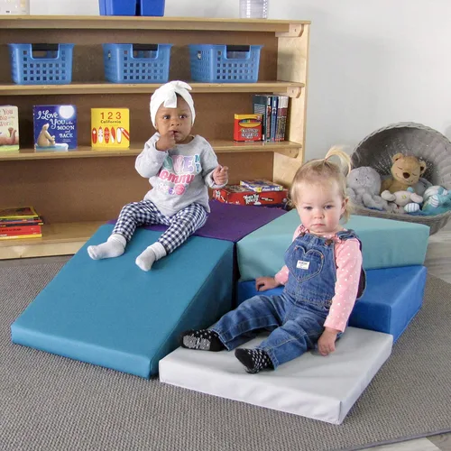 Miniatura 3 de FDP SoftScape - Gimnasio de interiores para bebés y niños pequeños hecho de escalones de espuma suave y PU de colores, ideal para gatear, escalar