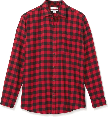 Miniatura 6 de Tienda Essentials - Camisa de franela de manga larga para hombre (disponible en tallas grandes y altas)