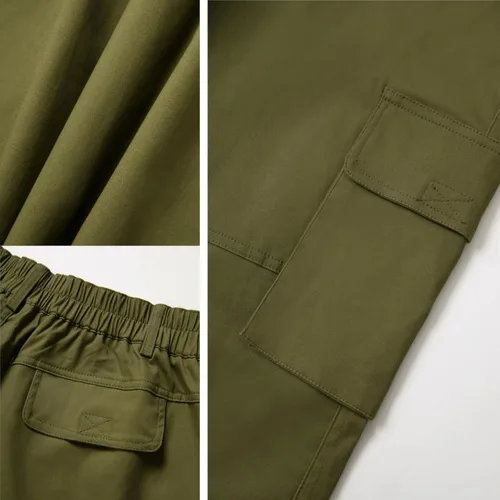 Miniatura 4 de Cargo Pants for Men Multi Pockets Work Pants Cotton Stretch Elastic Waist Relaxed Fit Hiking Outdoor Casual
