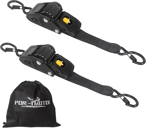 Correas de trinquete retráctiles de 2 pulgadas x 10 pies – 3000 libras de resistencia a la rotura de amarre de liberación rápida para carga, camión,